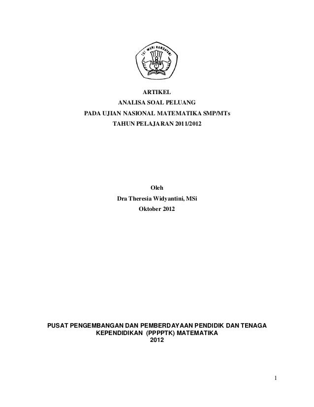 Analisa Soal Peluang