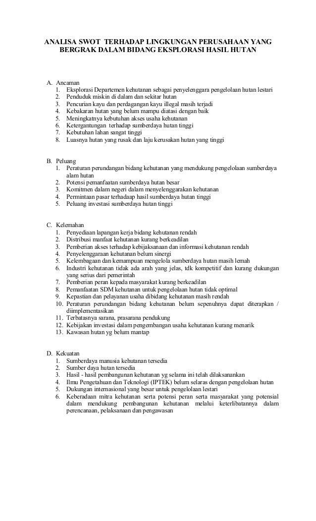 Analisa Swot