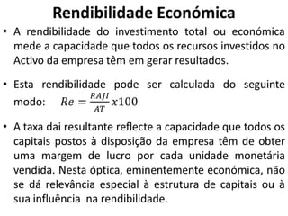 Rendibilidade Económica
 