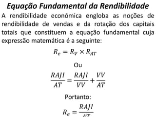 Equação Fundamental da Rendibilidade
 