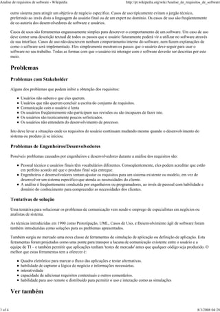 Analise de Requisitos de Software