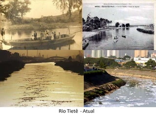 Rio Tietê (SP) – Inicio do séc. XX
Rio Tietê - Atual
 