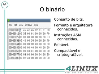 Em nosso foco, analisar um binário para estudar seu comportamento. 