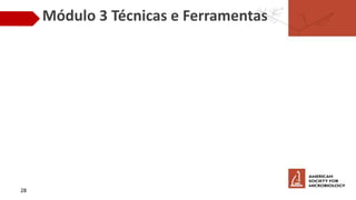Módulo 3 Técnicas e Ferramentas
28
 