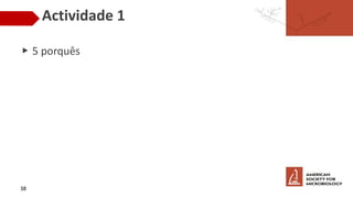 Actividade 1
▶ 5 porquês
38
 