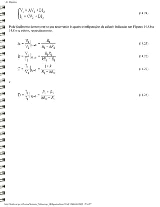 14.1 Diportos




                                                                                                      (14.24)



    Pode facilmente demonstrar-se que recorrendo às quatro configurações de cálculo indicadas nas Figuras 14.8.b a
    14.8.e se obtém, respectivamente,



                                                                                                      (14.25)


                                                                                                      (14.26)


                                                                                                      (14.27)



    e



                                                                                                      (14.28)




http://ltodi.est.ips.pt/lveriss/Sebenta_Online/cap_14/diportos.htm (10 of 10)06-06-2005 12:36:27
 