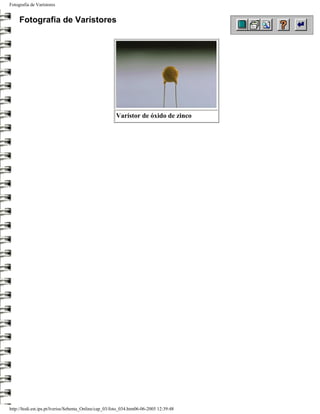 Fotografia de Varístores


     Fotografia de Varístores




                                                       Varístor de óxido de zinco




http://ltodi.est.ips.pt/lveriss/Sebenta_Online/cap_03/foto_034.htm06-06-2005 12:39:48
 