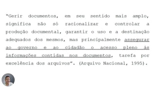 Analise de documentos  para administração. Conceitos básicos