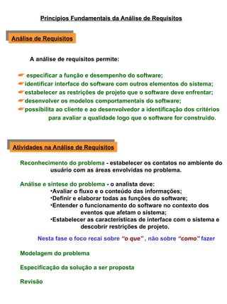 Princípios Fundamentais da Análise de Requisitos | PPT