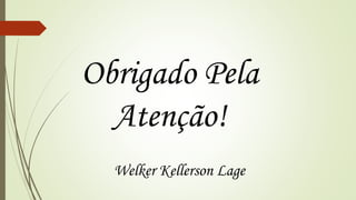Obrigado Pela
Atenção!
Welker Kellerson Lage
 