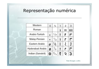 Representação numérica 
Peter Bruegel, o velho 
 