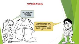 POIS É WELLINGTON,
VOCÊ USOU MAIS DE 25
SLIDES PARA RESOLVER,
EU SÓ 5 SLIDES KKKK.
FUI.........
ANÁLISE NODAL
CACETADA! NÃO
É QUE DEU
CERTINHO.
 