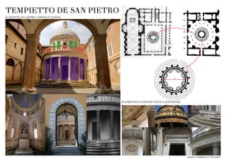 TEMPIETTO DE SAN PIETRO
E) REPETIÇÃO, RITMO, CHEIOS E VAZIOS
4,5
ELEMENTOS CONSTRUTIVOS E MATERIAIS
MARIA GABRIELLA STABILE
 