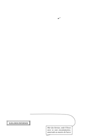 ILHA DOS INFERNOS
Mar das Sereias, onde Ulisses
ouve os seus encantamentos,
amarrado ao mastro do barco
 