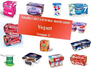 Analisi del sistema motivante Yogurt Gruppo E   