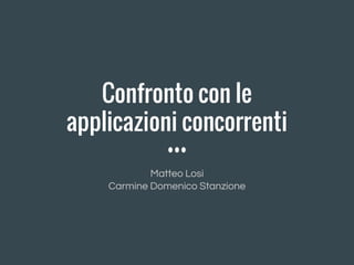 Confronto con le
applicazioni concorrenti
Matteo Losi
Carmine Domenico Stanzione
 