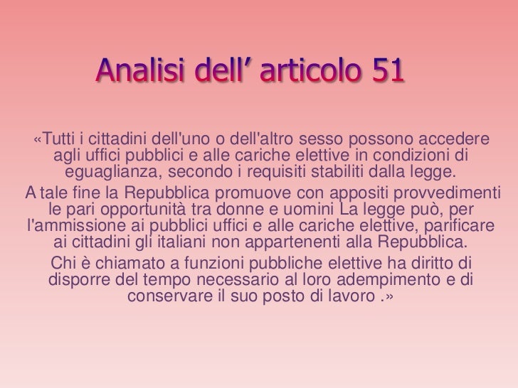 Analisi dell’ articolo 51