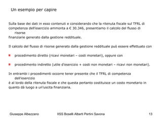 IISS Boselli Alberti Pertini Savona 13
Sulla base dei dati in esso contenuti e considerando che la ritenuta fiscale sul TF...