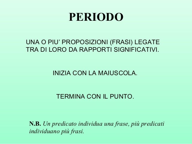Analisi del periodo