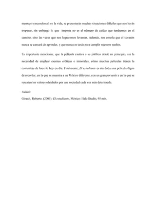 Reporte de la película 