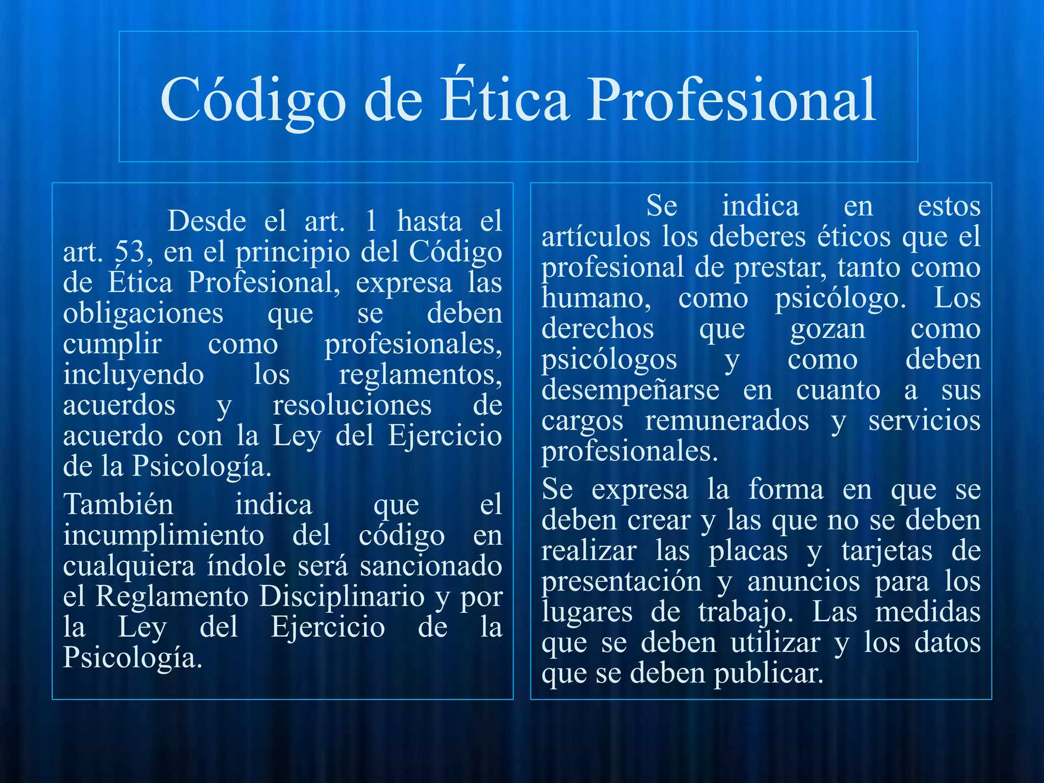 Análisis sobre el código de ética profesional del psicólogo venezolano