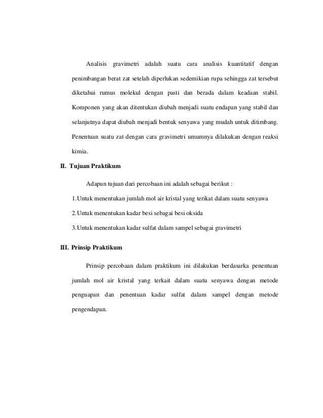Analisis Gravimetri
