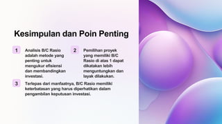 Rumus Bc Rasio Analisis-BC-Rasio sebagai dasar investasi | PPTX