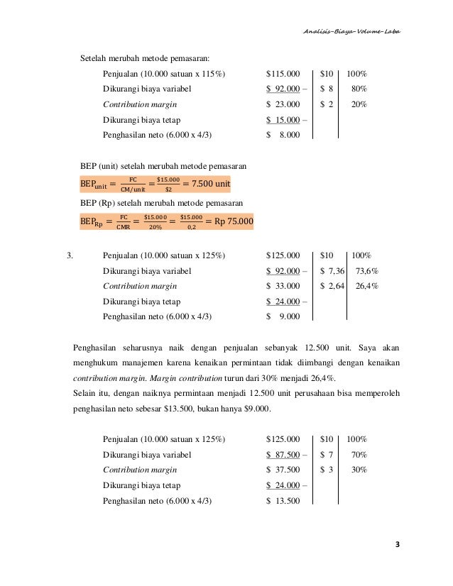 Analisis biayavolumelaba
