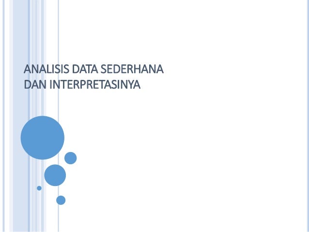 Analisis Data Sederhana