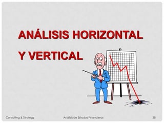 ANÁLISIS HORIZONTAL
Y VERTICAL
Consulting & Strategy Análisis de Estados Financieros 38
 