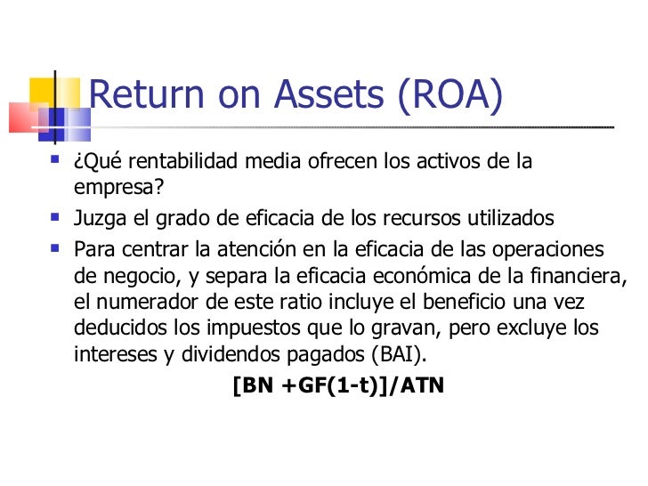 analisis de rentabilidad