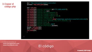El código
Lo podemos encontrar en
-www.mecagoenlos.com
-www.funnelpunk.com
3.Copiar el
código php
 