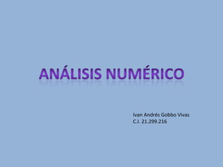 Ivan Andrés Gobbo Vivas
C.I. 21.299.216
 