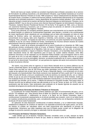www.monografias.com
Dentro del marco así creado, también se consideró importante dotar al Estado venezolano de un servicio...