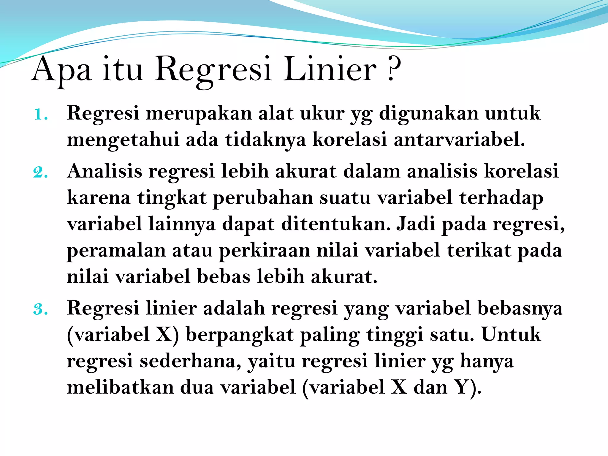 Analisis regresi-sederhana | PPTX
