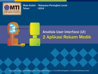 Analisis Perbandingan 2 Aplikasi Rekam Medik | PDF