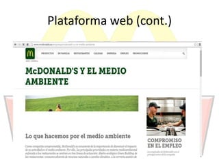 Plataforma web (cont.)
 