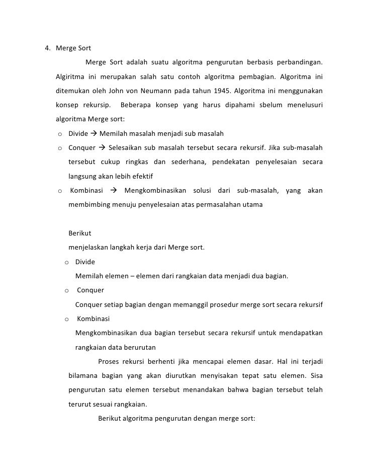 Analisis Algoritma Pada Masalah Sorting