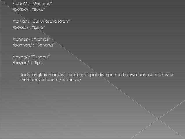 Analisis bahasa makassar