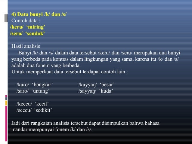 Analisis bahasa mandar