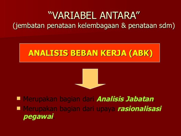 Analisis Beban Kerja
