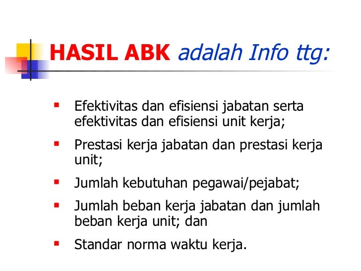 Analisis Beban Kerja