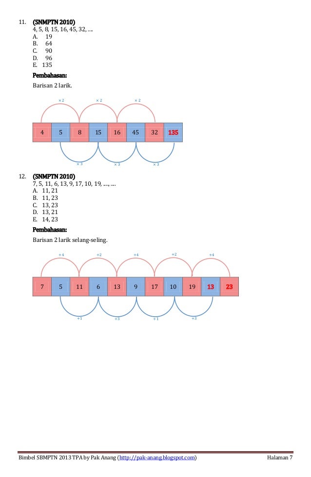 Analisis Bedah Soal Sbmptn 2013 Kemampuan Penalaran Numerik Barisan