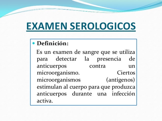 Analisis Bioquimico y Exámenes Serológicos