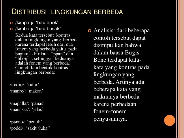 Analisis bugis bone