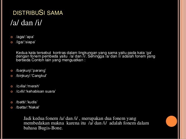 Analisis bugis bone