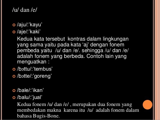 Analisis bugis bone