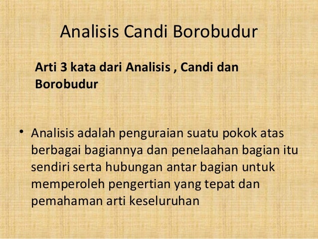 Analisis candi  borobudur