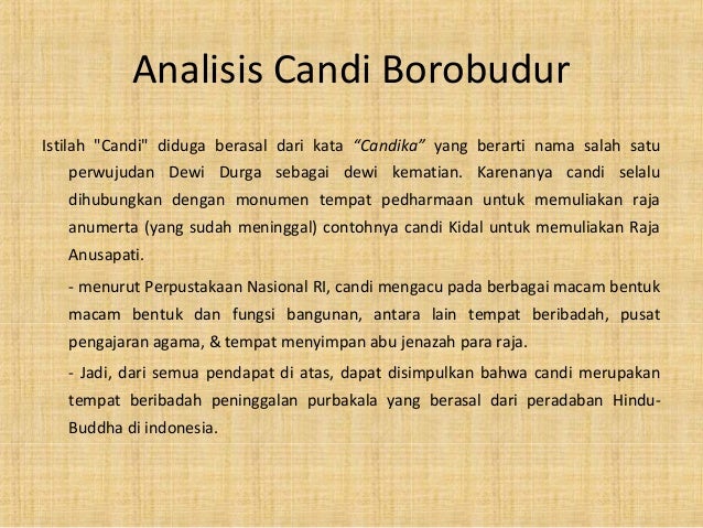Analisis candi  borobudur