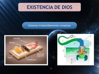 EXISTENCIA DE DIOS
Sistemas irreductiblemente complejos
37
 